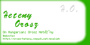 heteny orosz business card